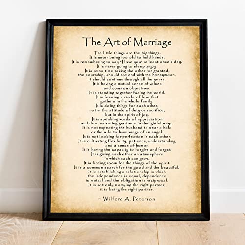 "The Art of Marriage"-Love &amp; Marriage Wall Art-11 x 14"