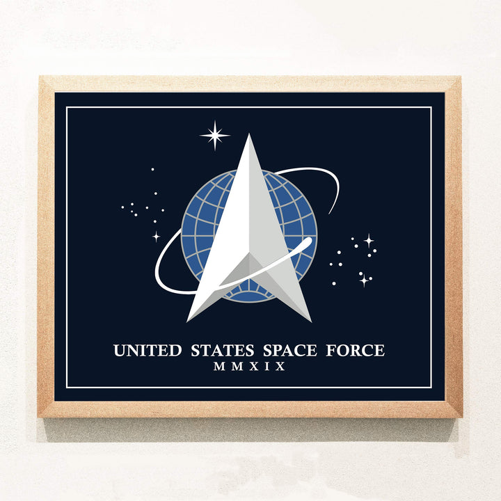 United States Space Force Logo- 14 x 11"- American Military Wall Art Print- Ready to Frame. Patriotic Decor for Home-Office-Bar-Cave-Lodge. Perfect Gift for Those Who Serve. Display Your Pride!