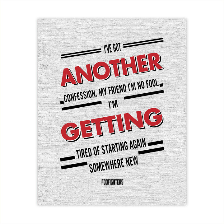 Foo Fighters-?Best of You?-Song Lyrics Wall Art- 8 x 10" Typographic Music Poster Print-Ready to Frame. Modern Home-Office-Studio-Bar D?cor. Perfect Grunge Gift for All Rock Music &amp; Foo Fans!