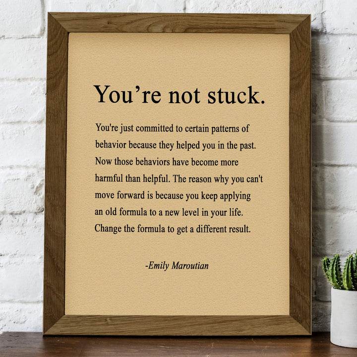 Change the Formula to Get a Different Result Inspirational Quotes Wall Sign -8 x 10" Motivational Wall Art Print-Ready to Frame. Positive Decor for Home-Office-School-Dorm. Great Advice for All!