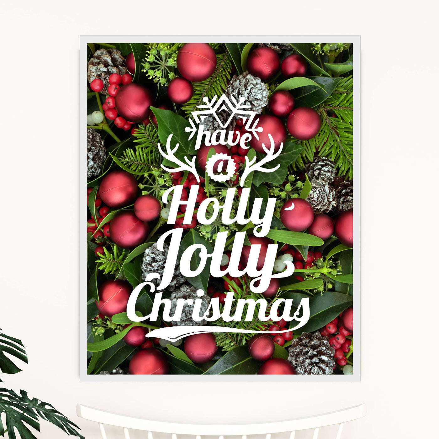 Have A Holly Jolly Christmas Holiday Song Art Decor -11 x 14" Rustic Christmas Wall Art Print -Ready to Frame. Typographic Home-Welcome-Kitchen-Farmhouse Decor. Festive, Merry Decoration for All!