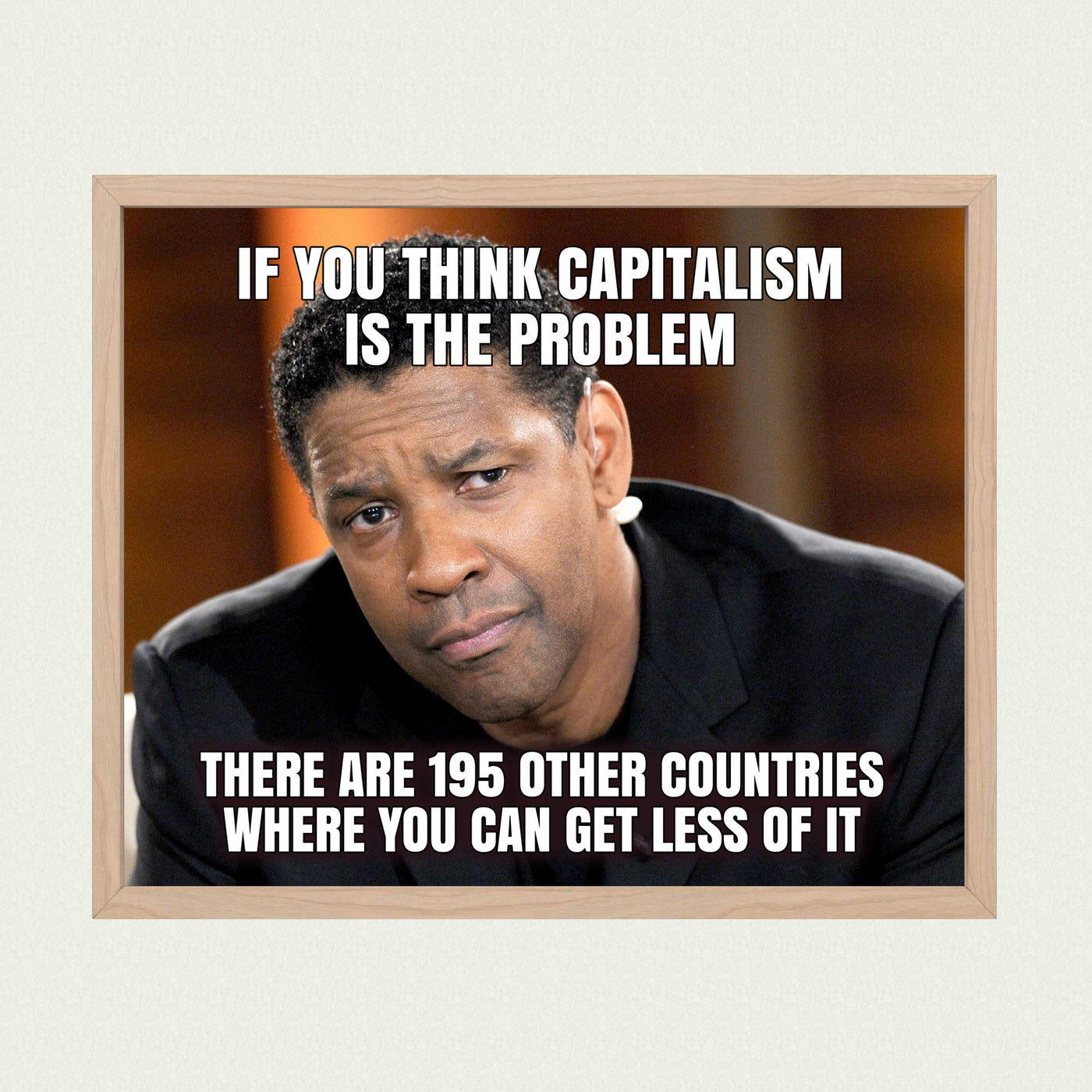 If Capitalism Is the Problem-194 Other Countries With Less of It-8 x 10" Political Quotes Wall Art Print-Ready to Frame. Motivational Home-Office-Studio-Cave Decor. Perfect for History Classroom!