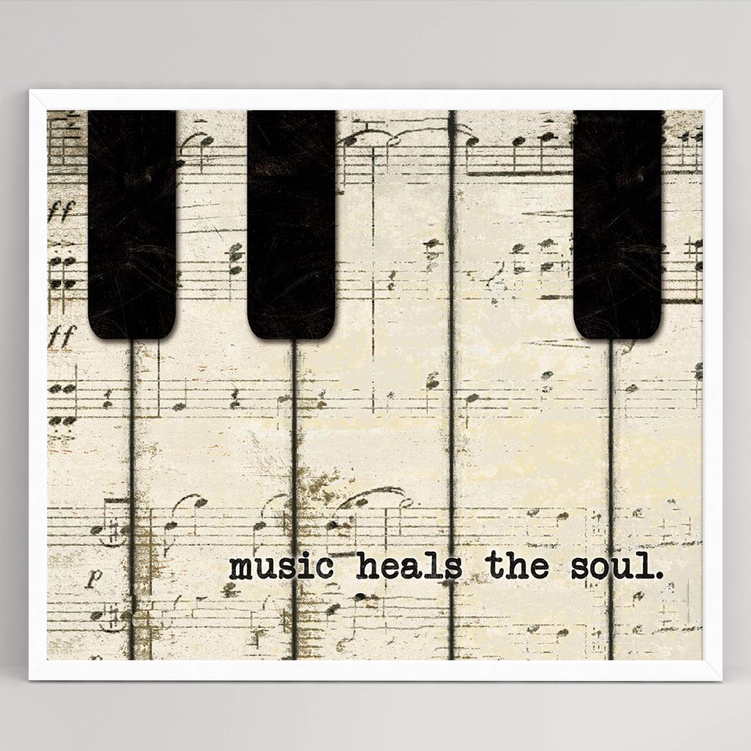 Music Heals The Soul- 8 x 10 Wall Art Print- Ready To Frame
