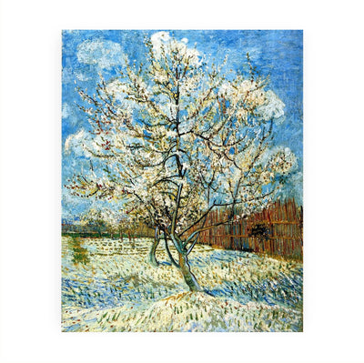 Van Gogh"Peach Trees in Blossom" Inspirational Vintage Painting Design Wall Art -8 x 10" Summer Orchard Picture Print -Ready to Frame. Home-Office-Studio-Farmhouse Decor. Great Artwork Gift!