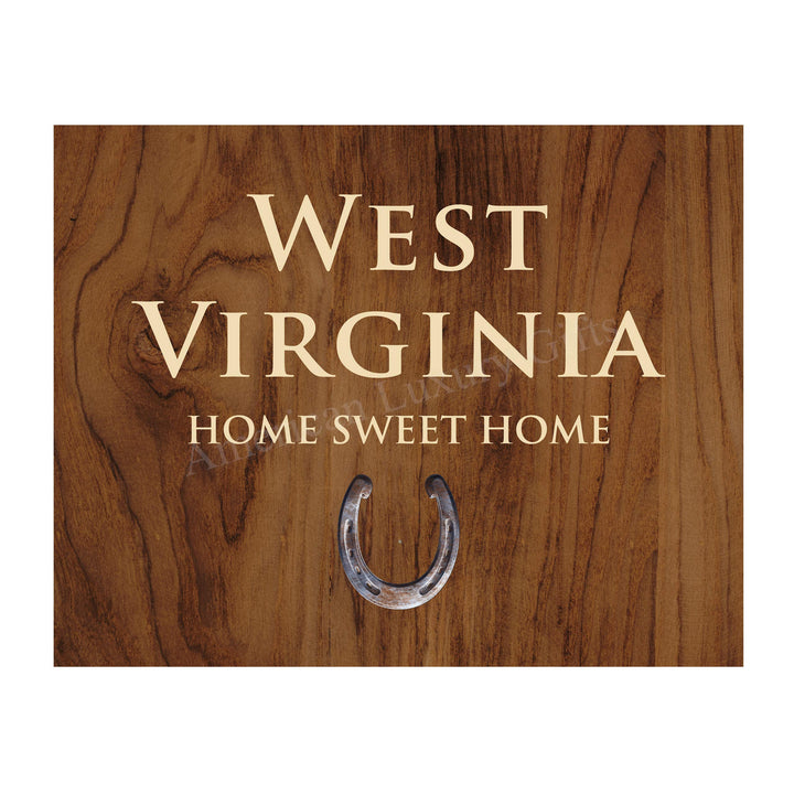West Virginia-Home Sweet Home Inspirational Family Wall Decor-10x8" Country Rustic Art Print-Ready to Frame. Home-Office-Welcome-Farmhouse Decor. Perfect Housewarming Gift! Printed on Photo Paper.