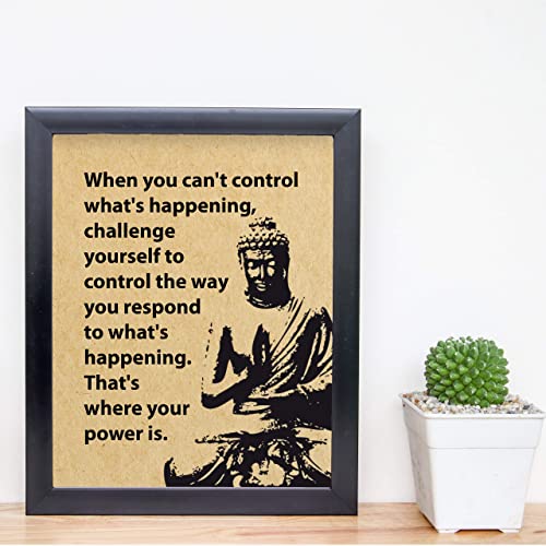 "Challenge Yourself to Control the Way You Respond" Spiritual Quotes Wall Art -8 x 10"