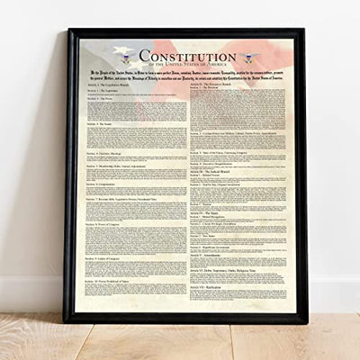 "Constitution of the United States of America"-Patriotic Poster Print -11x14"