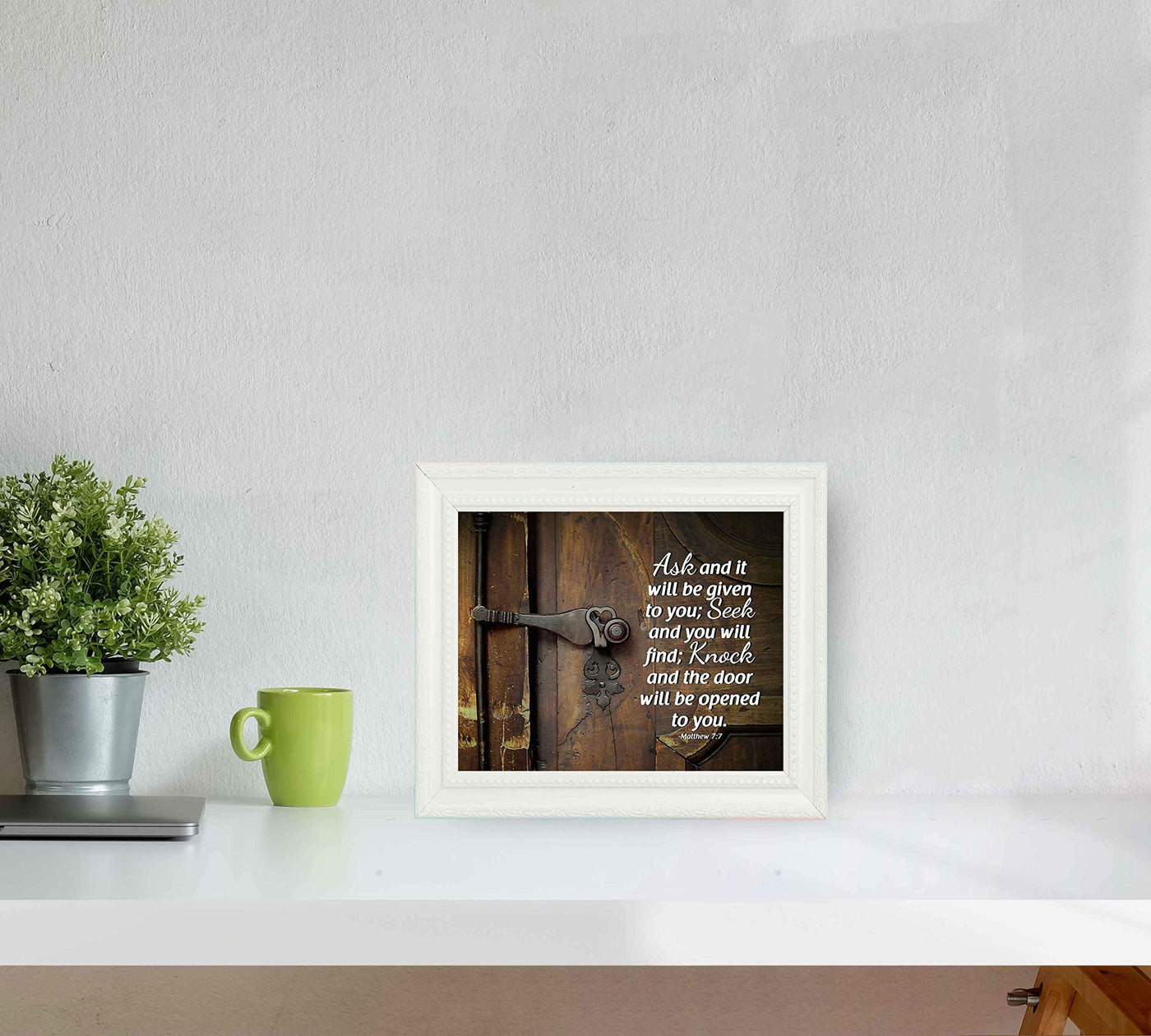 Bible Verse Wall Art- 10 x 8" Religious Scripture Print-Ready to Frame. Perfect Home-Office-Church Decor. Great Christian Gift for All!