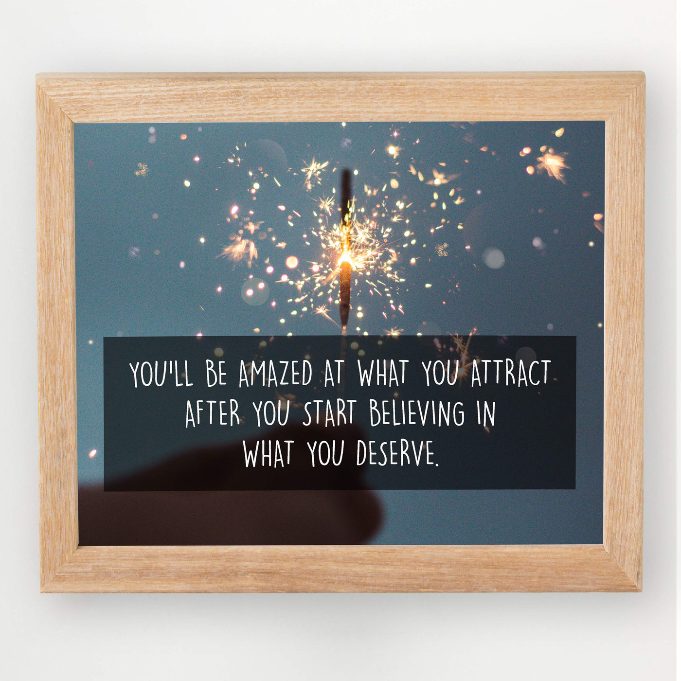 You'll Be Amazed at What You Attract-Life Quotes Wall Art -10 x 8" Inspirational Poster Print-Ready to Frame. Motivational Home-Office-Studio-Dorm Decor. Great Positive Sign! Start Believing!
