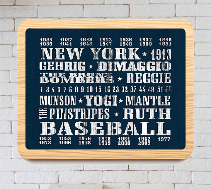 "New York Yankees-Baseball"-Vintage MLB Players Poster Print- 10 x 8"