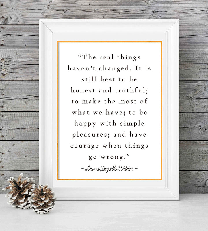 Laura Ingalls Wilder Quotes-"The Real Things Haven&