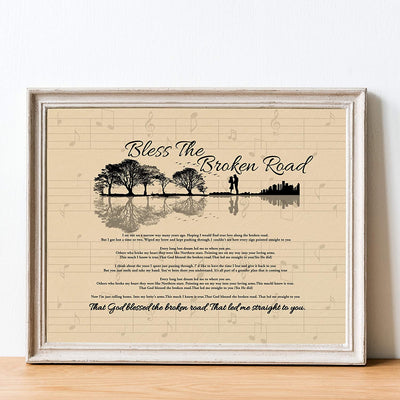 "Bless The Broken Road" Song Art Print-by Rascal Flatts. 14 x 11"