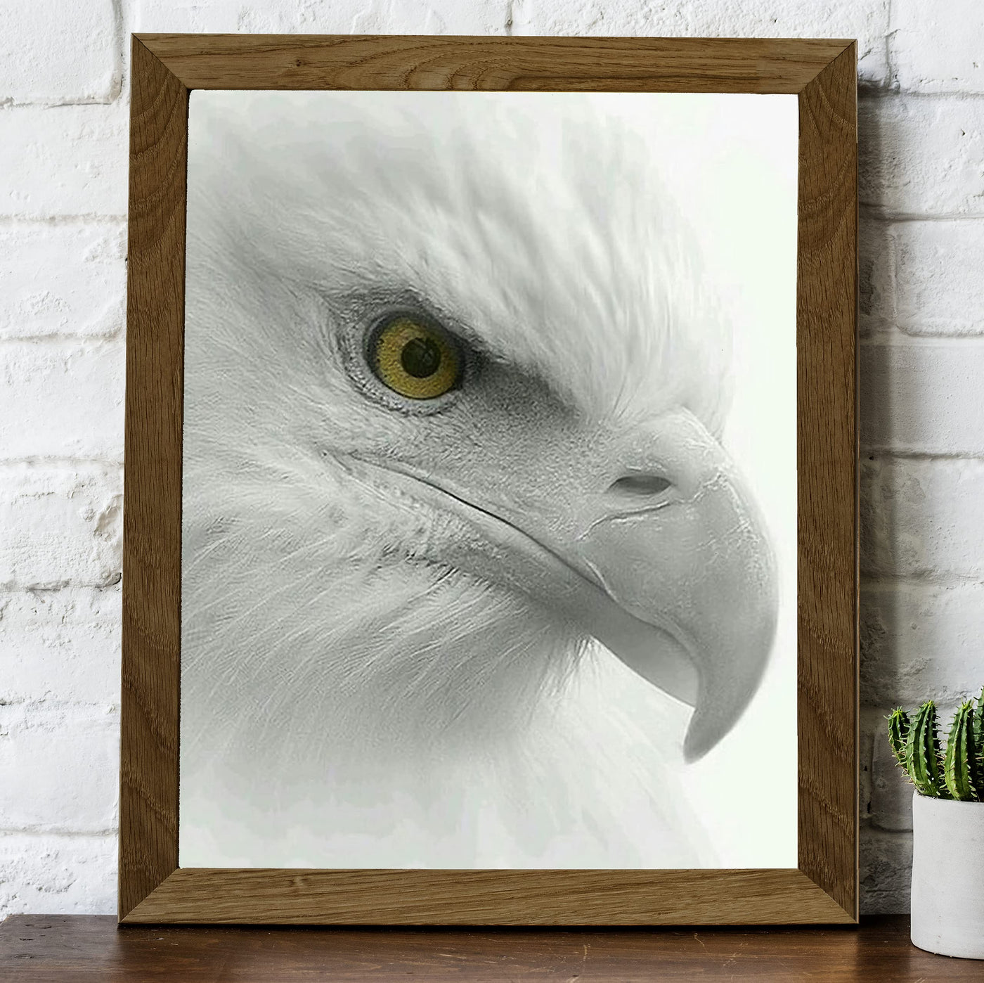 Fearless Bald Eagle Motivational American Wall Art -8 x 10" Patriotic Eagle Photo Print-Ready to Frame. Inspirational Home-Office-School-Cave Decor. Great for Animal & Political Theme Wall Decor!