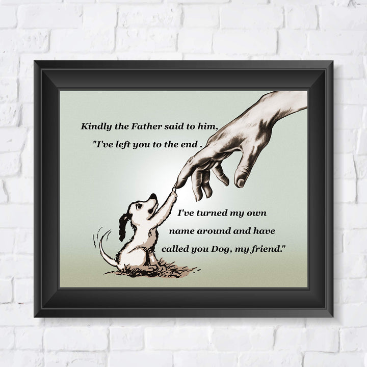 Honor your furry friend with this heartfelt pet memorial gift. Ideal for home, studio, or vet office decor, this inspirational dog lover wall art adds warmth and charm.