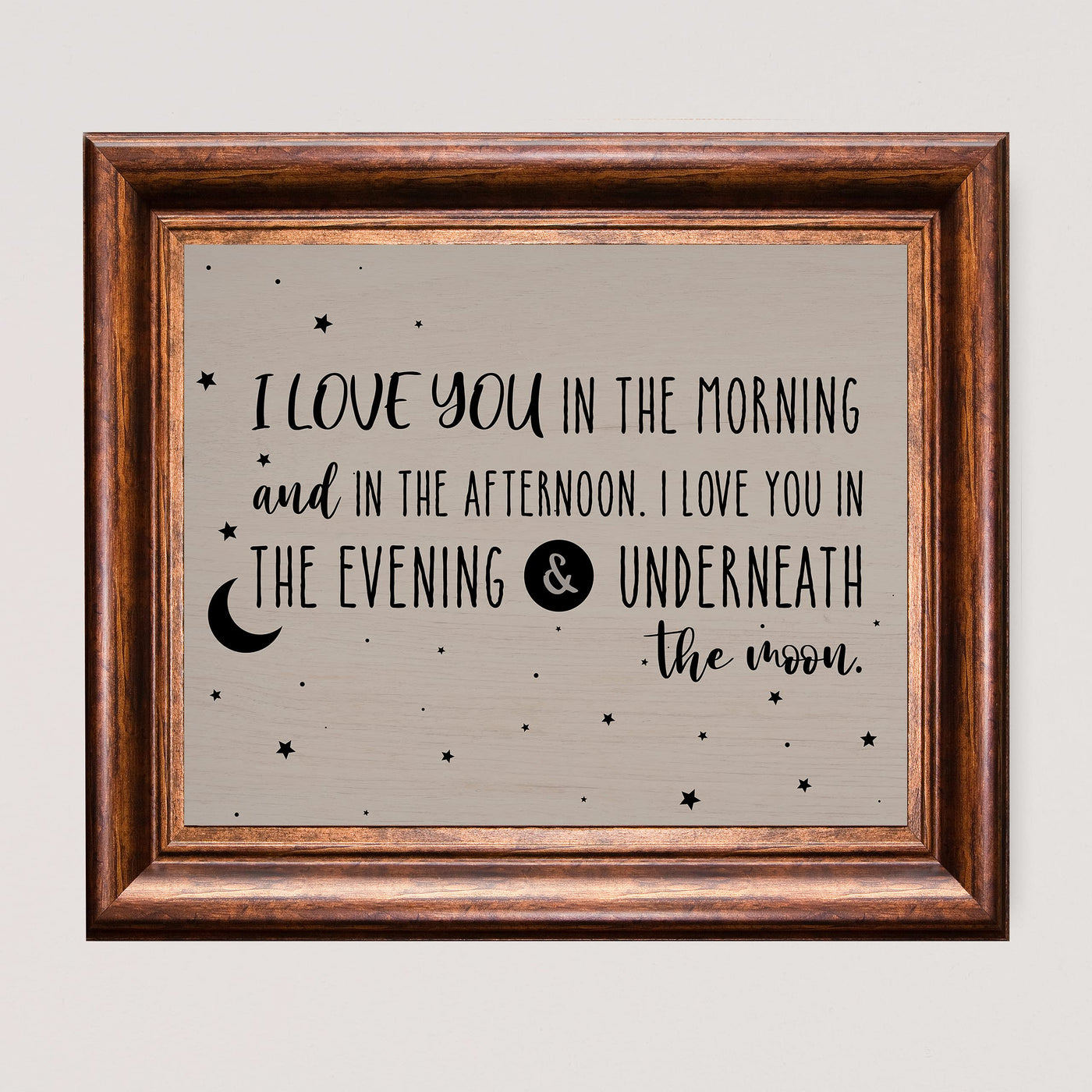 I Love You In the Morning & In the Afternoon Inspirational Song Lyrics Wall Art -10x8" Nursery Rhymes Wall Print-Ready to Frame. Farmhouse Decor for Home-Nursery-Kids Bedroom-Play Room. Great Gift!