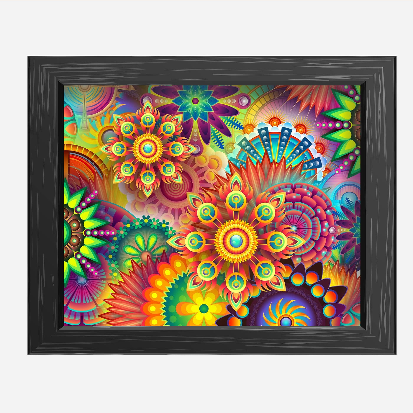 Colorful Geometric Patterns- Inspirational Abstract Artwork Design Wall Art -10 x 8" Bright Colors & Patterns Picture Print -Ready To Frame. Retro Wall Art for Home-Office-Art Classroom Decor!