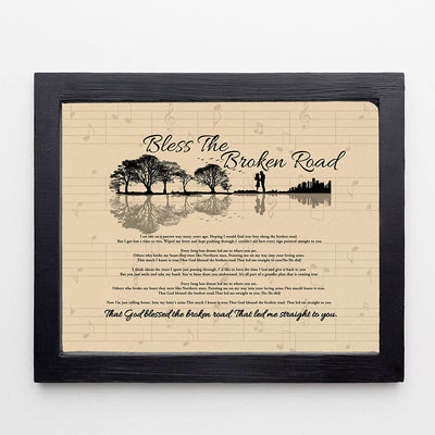 "Bless The Broken Road" Song Art Print-by Rascal Flatts. 14 x 11"