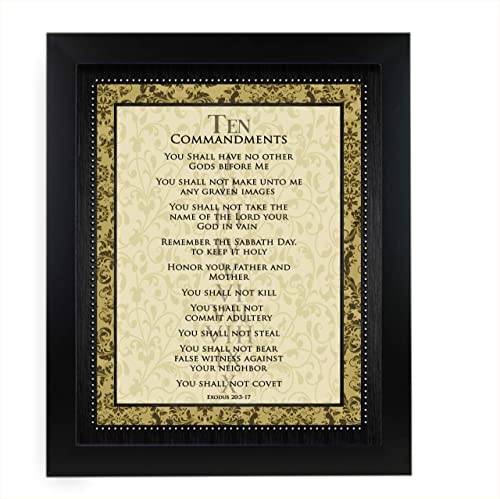 "The Ten Commandments"-Exodus 20:3-17-Bible Verse Wall Art-11 x 14"