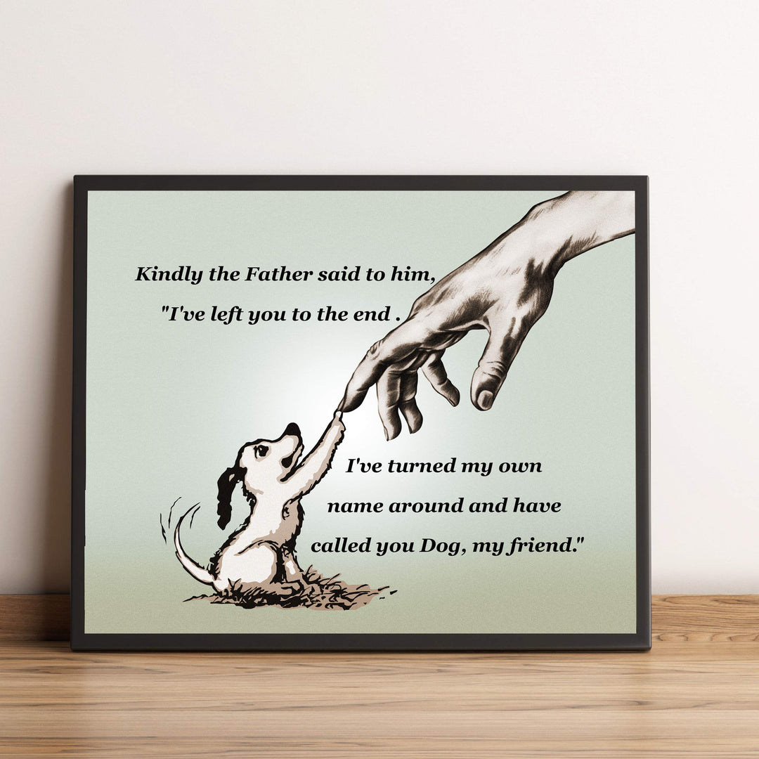 Honor your furry friend with this heartfelt pet memorial gift. Ideal for home, studio, or vet office decor, this inspirational dog lover wall art adds warmth and charm.