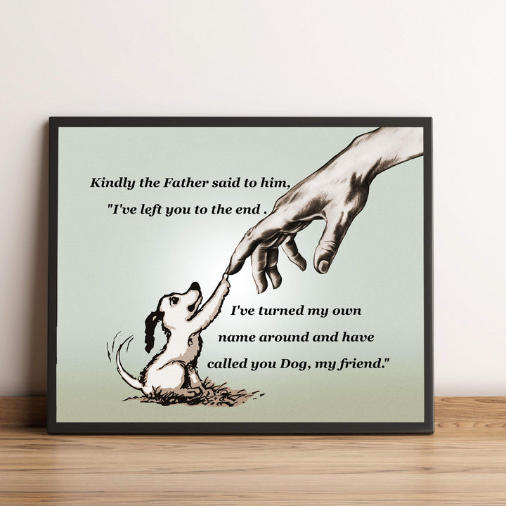 Honor your furry friend with this heartfelt pet memorial gift. Ideal for home, studio, or vet office decor, this inspirational dog lover wall art adds warmth and charm.