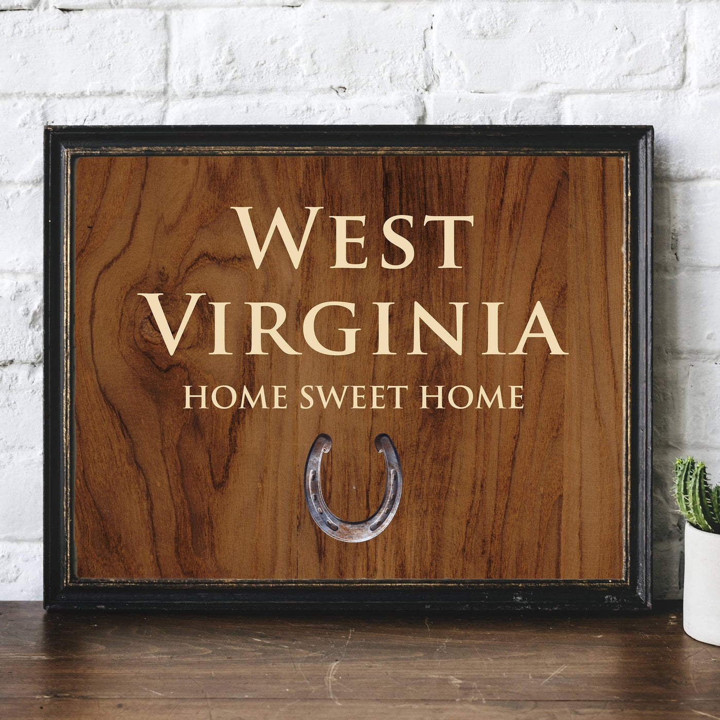 West Virginia-Home Sweet Home Inspirational Family Wall Decor-10x8" Country Rustic Art Print-Ready to Frame. Home-Office-Welcome-Farmhouse Decor. Perfect Housewarming Gift! Printed on Photo Paper.