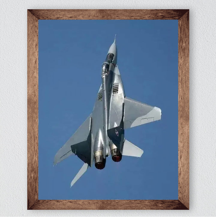 Mikoyan MiG-29 Fighter Jet -Military Aircraft Wall Decor -8 x 10" Fighter Plane Poster Print -Ready to Frame. Perfect Sign for Home-Office-Game Room-Garage-Man Cave Decor! Great Gift for Veterans!