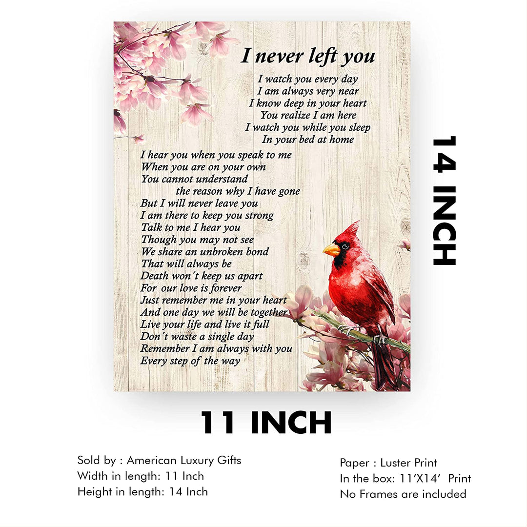 "I Never Left You"-Inspirational Christian Wall Art-11 x 14"
