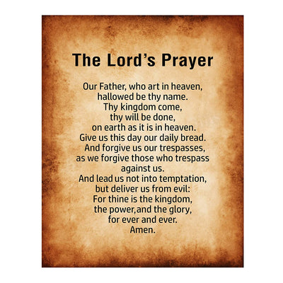 "The Lord's Prayer"- Scripture Wall Art Print -11 x 14"