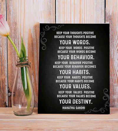 GANDHI Quotes Wall Art-"Your Destiny"- 8 x 10