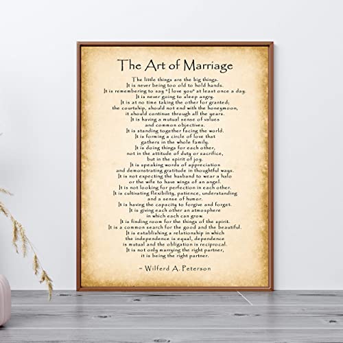 "The Art of Marriage"-Love &amp; Marriage Wall Art-11 x 14"