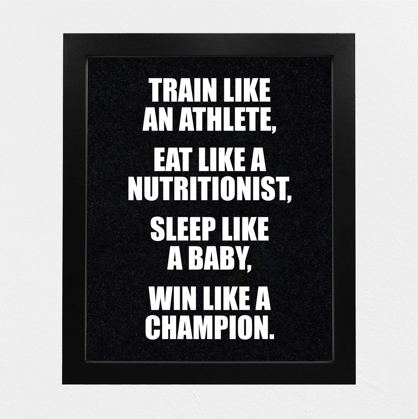 ?Win Like A Champion?-Motivational Gym Quotes -8 x 10" Exercise and Fitness Wall Art Print-Ready to Frame. Modern Typographic Design. Home-Office-Locker Room Decor. Perfect Sign for Motivation!