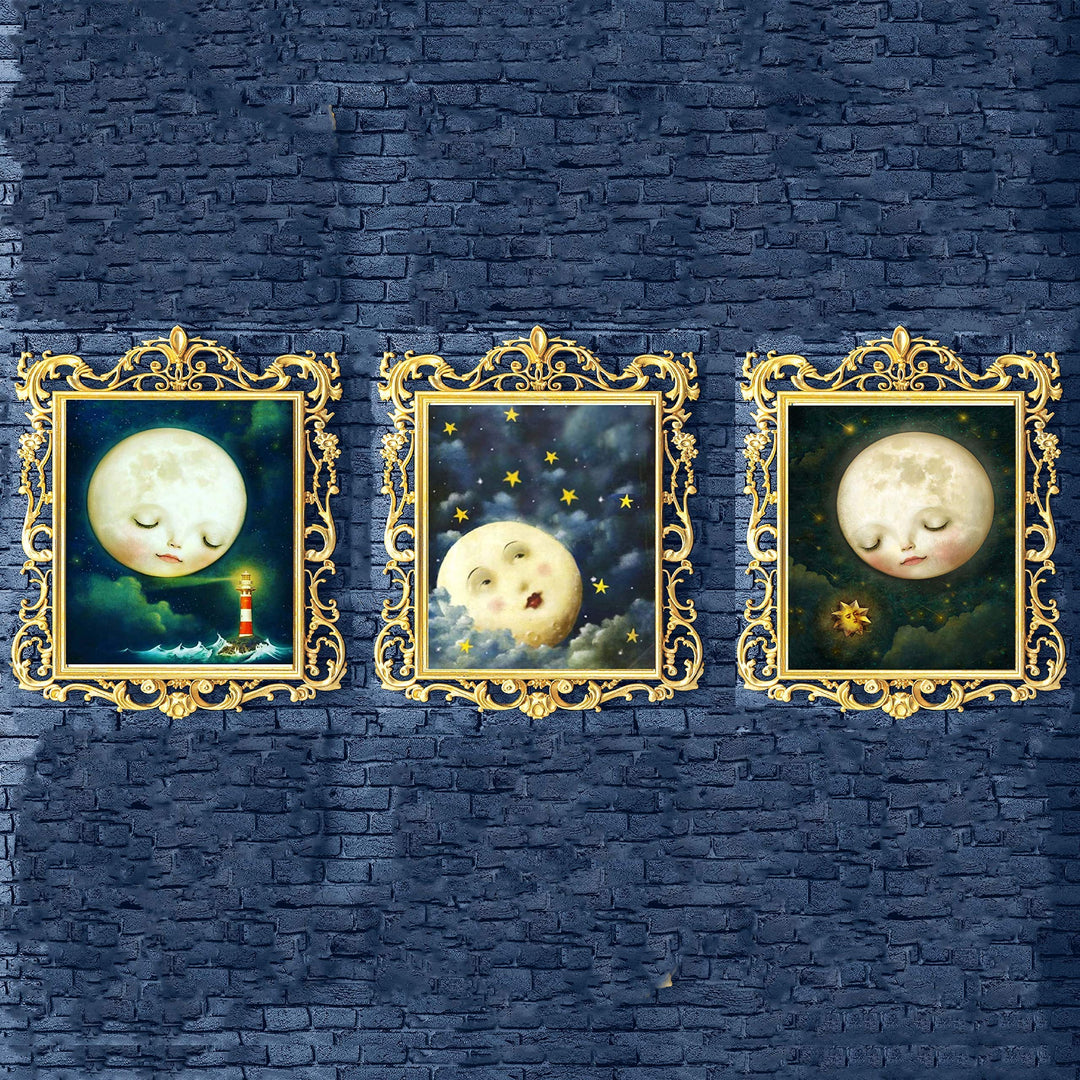 Goodnight Sweet Moon &amp; Stars- 3 Image Set- 8 x 10&