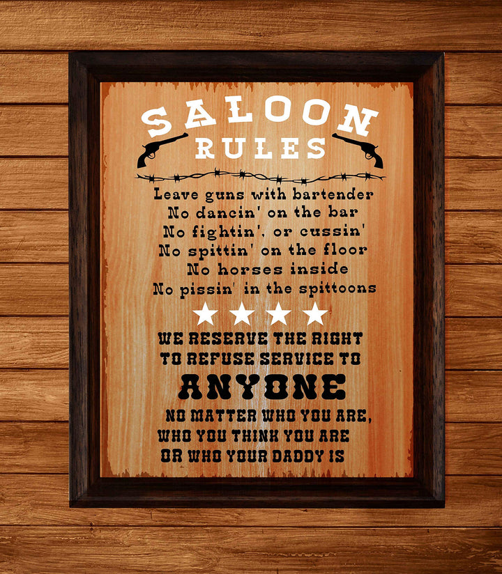 Saloon Rules-"No Dancin&