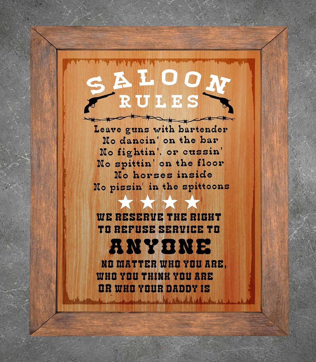 Saloon Rules-"No Dancin&